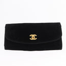CHANEL Vanity Shoulder Bag Patent leather 2way Black Gold CC Auth 146552V-27