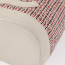 CHANEL Chain Vanity Shoulder Bag Tweed White Gold CC Auth 146553SAM-15