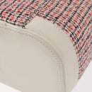 CHANEL Chain Vanity Shoulder Bag Tweed White Gold CC Auth 146553SAM-17