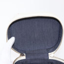 CHANEL Chain Vanity Shoulder Bag Tweed White Gold CC Auth 146553SAM-21