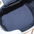 CHANEL Chain Vanity Shoulder Bag Tweed White Gold CC Auth 146553SAM-22