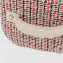 CHANEL Chain Vanity Shoulder Bag Tweed White Gold CC Auth 146553SAM-8