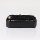 CHANEL Chain Shoulder Bag Sequin Black Silver CC Auth 146554SM-10