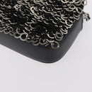 CHANEL Chain Shoulder Bag Sequin Black Silver CC Auth 146554SM-12