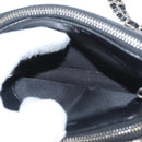 CHANEL Chain Shoulder Bag Sequin Black Silver CC Auth 146554SM-17