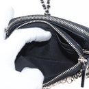 CHANEL Chain Shoulder Bag Sequin Black Silver CC Auth 146554SM-21