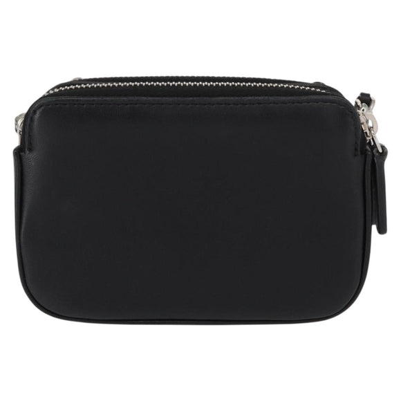 CHANEL Chain Shoulder Bag Sequin Black Silver CC Auth 146554SM