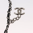 CHANEL Chain Shoulder Bag Sequin Black Silver CC Auth 146554SM-9
