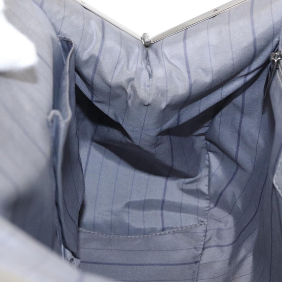 CHANEL Matelasse Chain Bag Patent leather 2way Purple Silver CC Auth 146555V