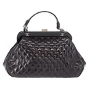 CHANEL Matelasse Chain Bag Patent leather 2way Purple Silver CC Auth 146555V-2