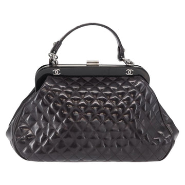 CHANEL Matelasse Chain Bag Patent leather 2way Purple Silver CC Auth 146555V - 0