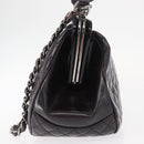 CHANEL Matelasse Chain Bag Patent leather 2way Purple Silver CC Auth 146555V-3