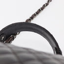 CHANEL Matelasse Chain Bag Patent leather 2way Purple Silver CC Auth 146555V-14