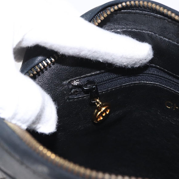 CHANEL Matelasse Chain Shoulder Bag Lamb Skin Black Gold CC Auth 146556V