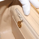 CHANEL Matelasse Backpack Lamb Skin Beige Gold CC Auth 146557V-23