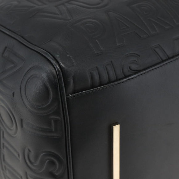 LOUIS VUITTON Paris Speedy Cube Hand Bag Leather Black M95816 LV Auth 146562SM