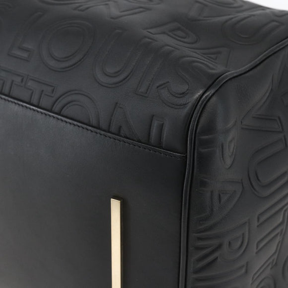 LOUIS VUITTON Paris Speedy Cube Hand Bag Leather Black M95816 LV Auth 146562SM