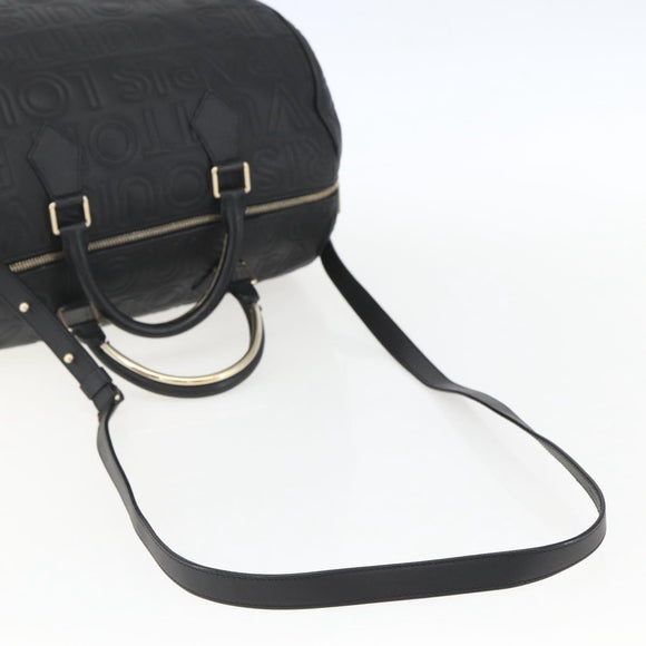 LOUIS VUITTON Paris Speedy Cube Hand Bag Leather Black M95816 LV Auth 146562SM