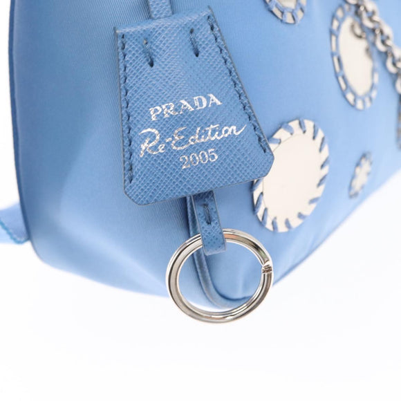 PRADA Re-edition Shoulder Bag Nylon 2way Light Blue 1BH204 Auth 146563SAM