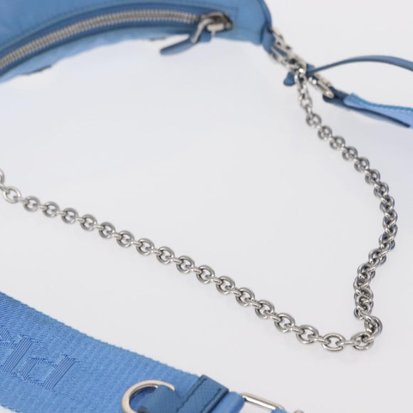 PRADA Re-edition Shoulder Bag Nylon 2way Light Blue 1BH204 Auth 146563SAM