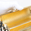 SAINT LAURENT Chain Cassandra Shoulder Bag plastic Gold Auth 146564SAM-22