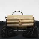 SAINT LAURENT Chain Cassandra Shoulder Bag plastic Gold Auth 146564SAM-13