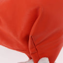 BOTTEGA VENETA Chain Shoulder Bag Leather Orange Gold Auth 146565SAV-15