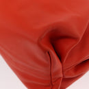 BOTTEGA VENETA Chain Shoulder Bag Leather Orange Gold Auth 146565SAV-16