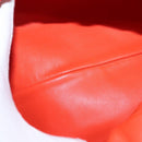 BOTTEGA VENETA Chain Shoulder Bag Leather Orange Gold Auth 146565SAV-10