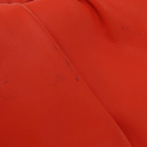 BOTTEGA VENETA Chain Shoulder Bag Leather Orange Gold Auth 146565SAV