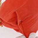 BOTTEGA VENETA Chain Shoulder Bag Leather Orange Gold Auth 146565SAV-8