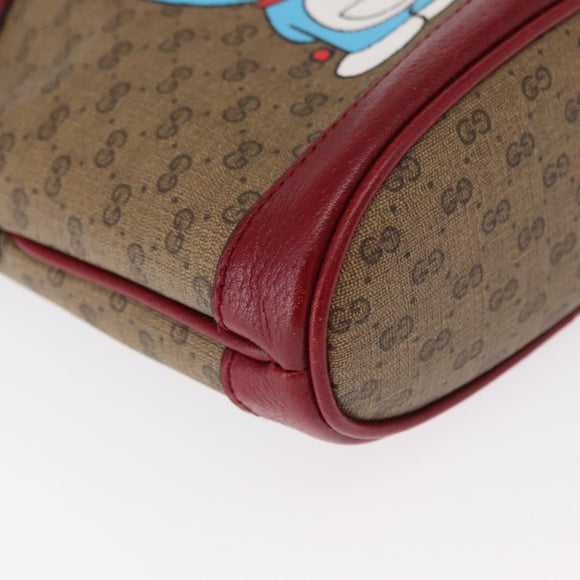 GUCCI Micro GG Supreme Doraemon Collaboration Bag PVC Beige 647801 Auth 146566SM