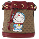 GUCCI Micro GG Supreme Doraemon Collaboration Bag PVC Beige 647801 Auth 146566SM-2