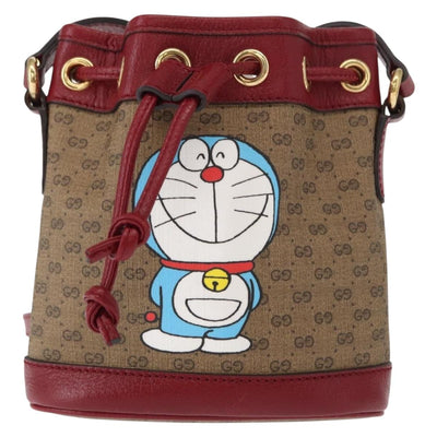 GUCCI Micro GG Supreme Doraemon Collaboration Bag PVC Beige 647801 Auth 146566SM - 0