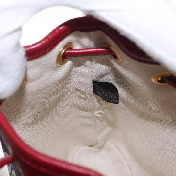 GUCCI Micro GG Supreme Doraemon Collaboration Bag PVC Beige 647801 Auth 146566SM