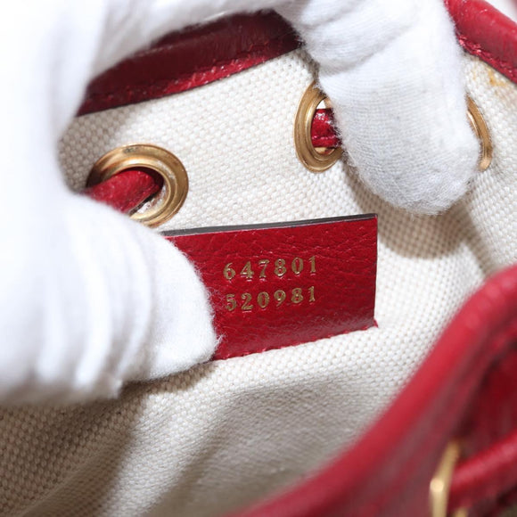 GUCCI Micro GG Supreme Doraemon Collaboration Bag PVC Beige 647801 Auth 146566SM