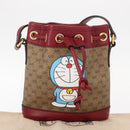 GUCCI Micro GG Supreme Doraemon Collaboration Bag PVC Beige 647801 Auth 146566SM-23