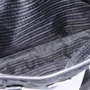 PRADA Business Bag Nylon Black Silver Auth 146573-21