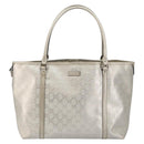 GUCCI GG Implementation Tote Bag Silver 197953 Auth 146574-13