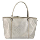 GUCCI GG Implementation Tote Bag Silver 197953 Auth 146574-2