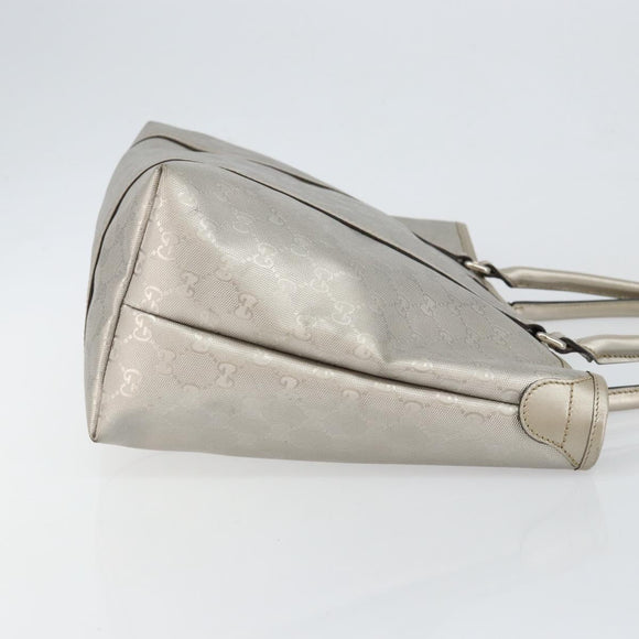 GUCCI GG Implementation Tote Bag Silver 197953 Auth 146574