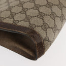 GUCCI GG Supreme Web Sherry Line Clutch Bag PVC Beige 67 014 2125 Auth 146575-15