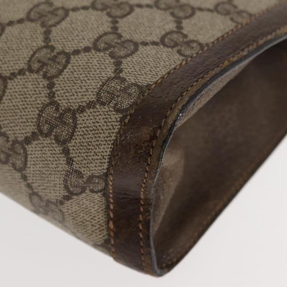 GUCCI GG Supreme Web Sherry Line Clutch Bag PVC Beige 67 014 2125 Auth 146575