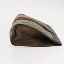 GUCCI GG Supreme Web Sherry Line Clutch Bag PVC Beige 67 014 2125 Auth 146575-3