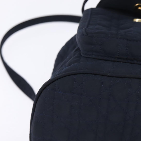 Christian Dior Canage Rucksack Nylon Marinegold Auth 146576