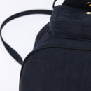 Christian Dior Canage Backpack Nylon Navy Gold Auth 146576-9