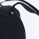 Christian Dior Canage Backpack Nylon Navy Gold Auth 146576-16