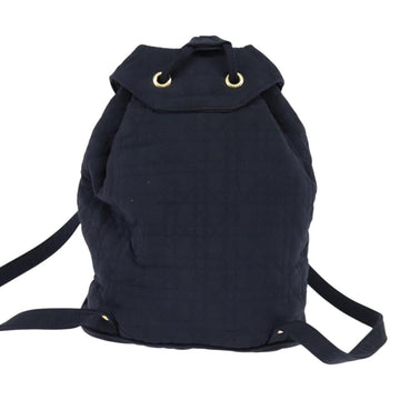Christian Dior Canage Backpack Nylon Navy Gold Auth 146576 - 0