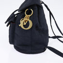Christian Dior Canage Backpack Nylon Navy Gold Auth 146576-3