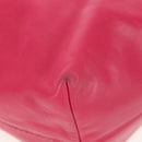 LOEWE Anagram Shoulder Bag Leather Pink Silver Auth 146577V-9